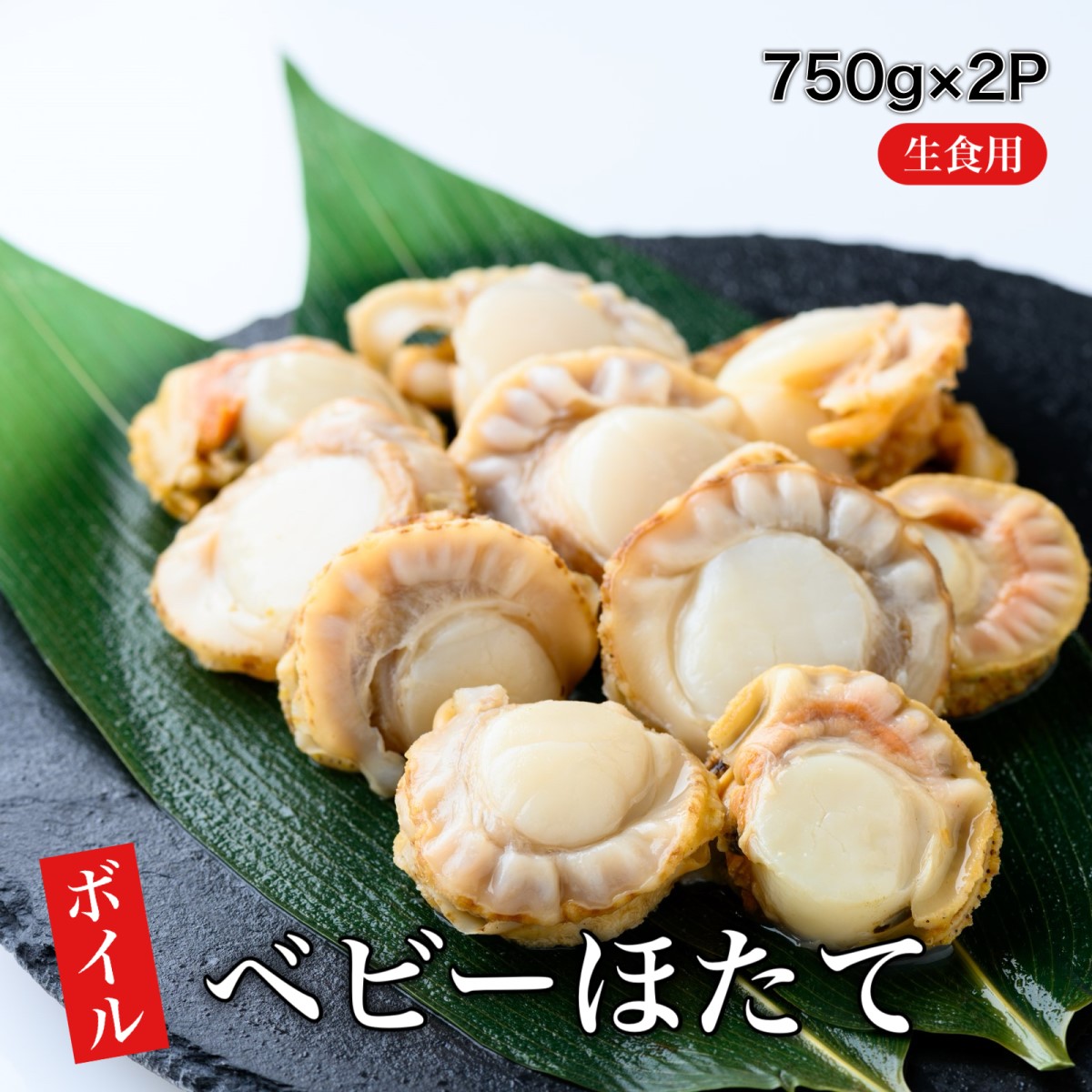 【道水】ボイルベビーホタテ(生食用)1.5kg（750g×2袋） プロトン凍結 北海道直送_HD108-015