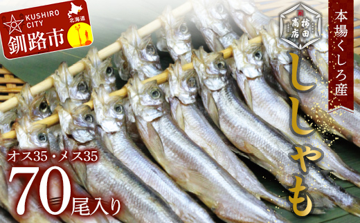 本場くしろ産 ししゃもオス・メス70尾入り！ 本ししゃも 魚 ししゃも 魚好きのオス プチプチたまごのメス 魚介 グルメ シシャモ 北海道産 国産 魚 魚介 海の幸 F4F-5541