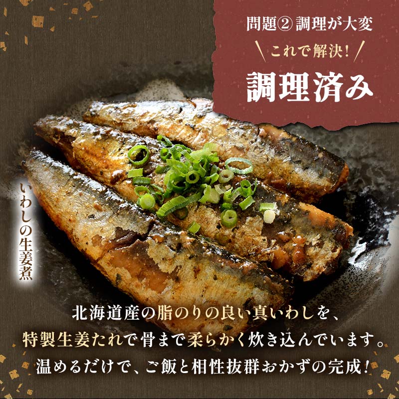 釧路おが和 北の煮魚 たっぷり セット 常温保存 小分け 常温 備蓄 海鮮 海産 魚 煮魚 F4F-2590