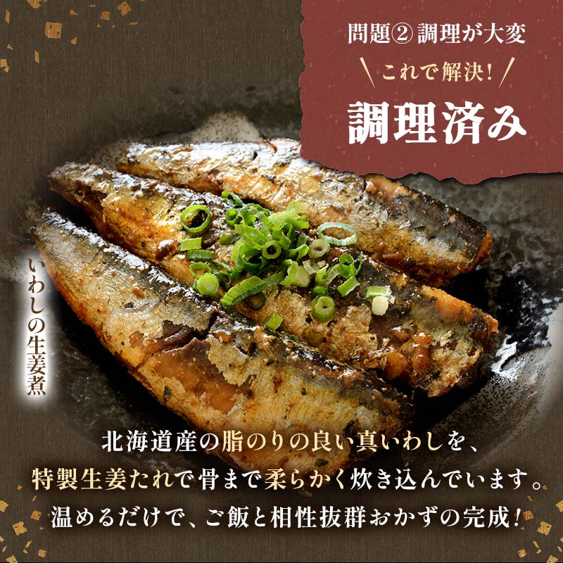 釧路おが和 北の煮魚セット 常温保存 小分け 常温 備蓄 海鮮 海産 魚 煮魚 F4F-2470