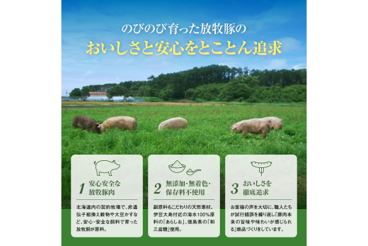 北海道産放牧豚 無添加ウインナーセット【12004】