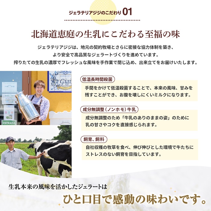 ジェラテリアGigiのイタリアンジェラート人気の味2種+選べる味の3種セット【43000401】