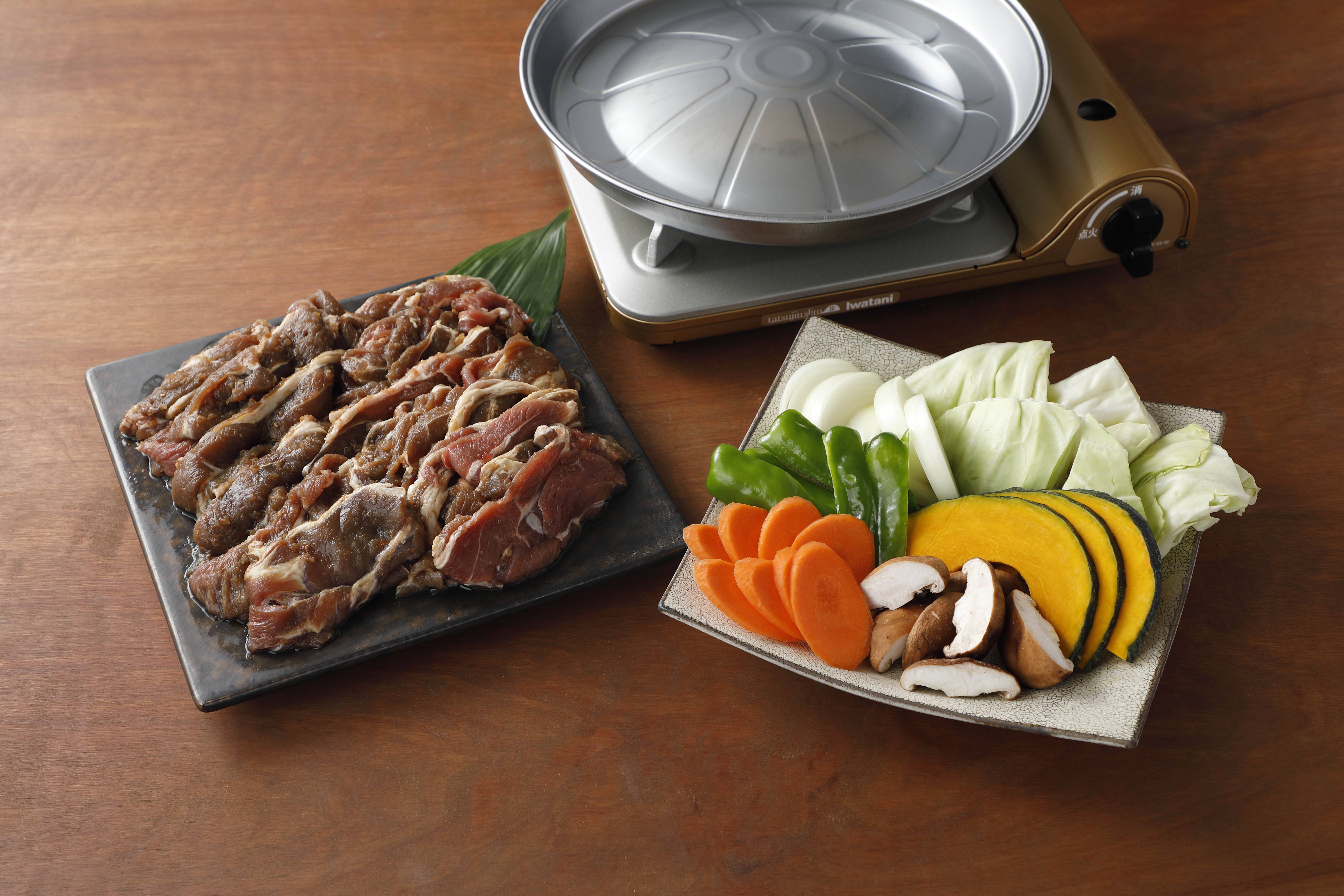 野菜と一緒にお届け！ジンギスカンセット〈4人前程度〉北海道北広島市 ラム肉 羊肉