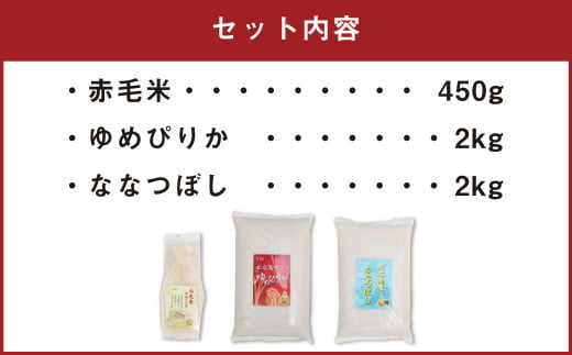 北広島市産 お米セット 【2024年11月上旬～2025年1月下旬迄発送予定】 北海道 米 精米 セット ゆめぴりか ななつぼし 赤毛米