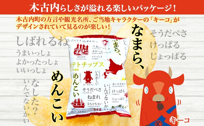 定期便 全6回北海道 オリジナル ポテトチップス 60g 6袋 塩味 道の駅 オリジナル パッケージ ポテチ しお じゃがいも ジャガイモ お菓子 スナック おやつ おつまみ あっさり ポテトチップス みそぎの郷 ご当地 送料無料 木古内