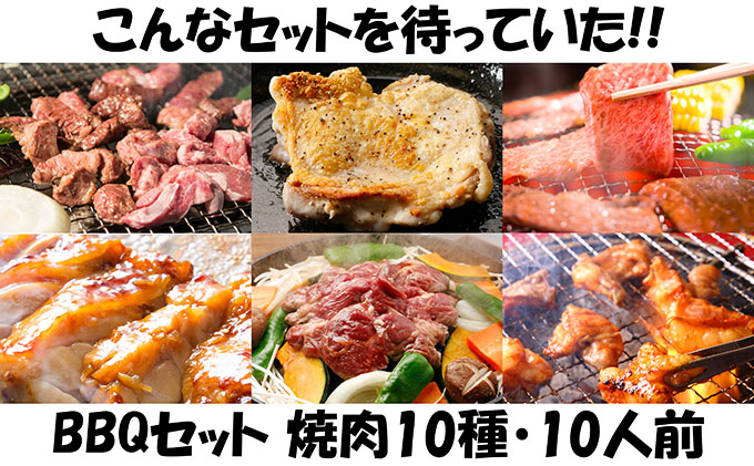 肉祭り開催！BBQセット　～焼肉10種　10人前コース～