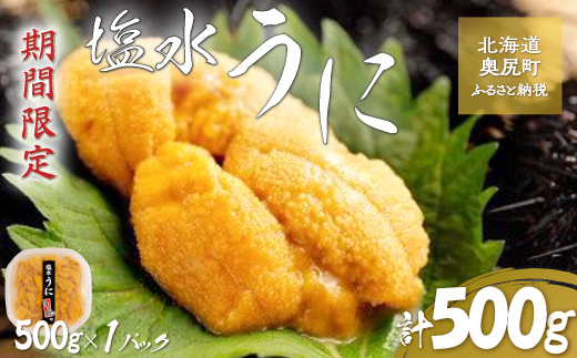 【令和7年発送先行予約】塩水うに 500g×1パック  OKUK017