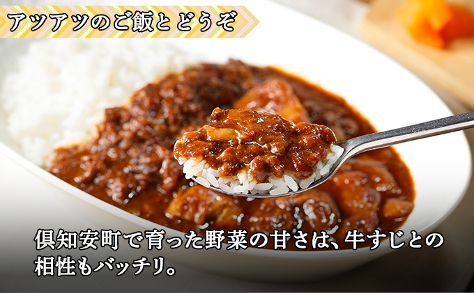 無地熨斗 倶知安 牛すじカレー 中辛 計10個 北海道 レトルト食品 牛すじ 野菜 じゃがいも お取り寄せ グルメ スパイス おかず お肉 牛肉 加工食品 レトルト 