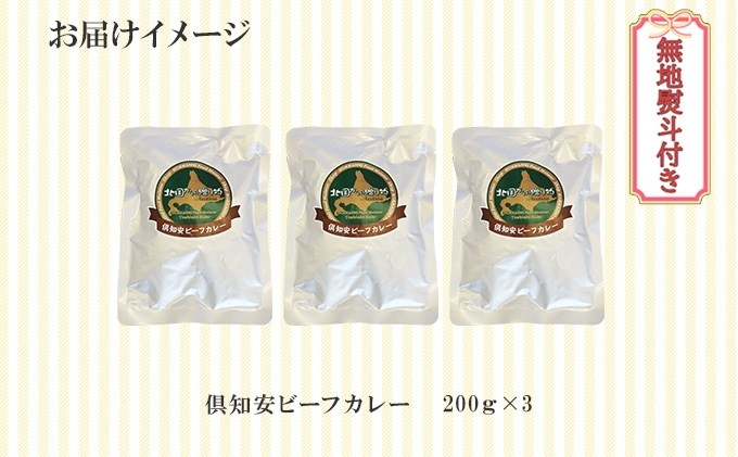 無地熨斗 倶知安 ビーフカレー 中辛 計3個 北海道 レトルト食品 牛肉 ビーフ 野菜 じゃがいも カレー レトルト お取り寄せ グルメ スパイス スパイシー 惣菜 レトルトカレー 洋食 