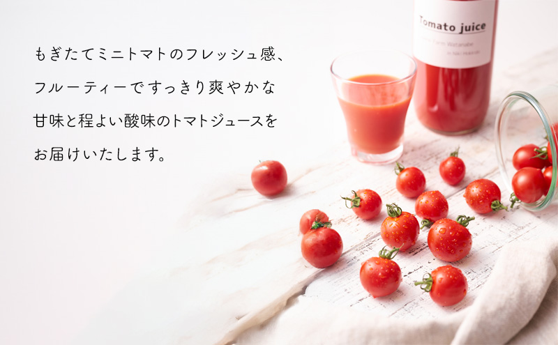 ミニトマト ジュース（北海道 仁木町産 ミニトマト 100％）180ml×10本 ～ 無塩 無糖 保存料無添加