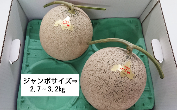 ふらの赤肉メロン【秀品】ジャンボメロン2.7kg～3.2kg×2玉セット - ふるさとパレット ～東急グループのふるさと納税～