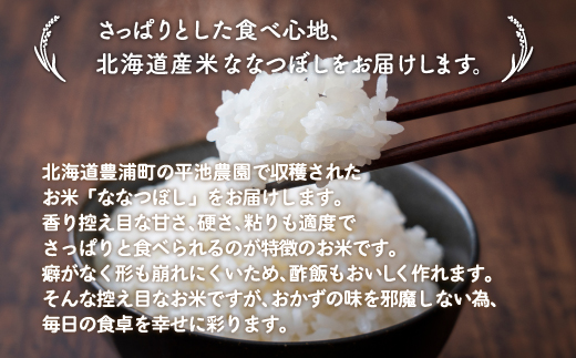 【新米】 北海道 豊浦 平池農園 令和6年産 ななつぼし 5kg 精米  TYUO012