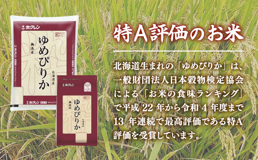 【令和6年産新米 隔月配送3ヵ月】ホクレン ゆめぴりか 無洗米20kg（5kg×4） TYUA028