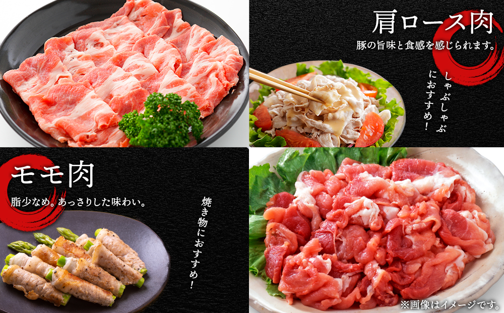 北海道産 白老豚 食べ比べセット（ロース・バラ・肩ロース・モモ各250g） 豚肉 冷凍 国産 スライス  BV020