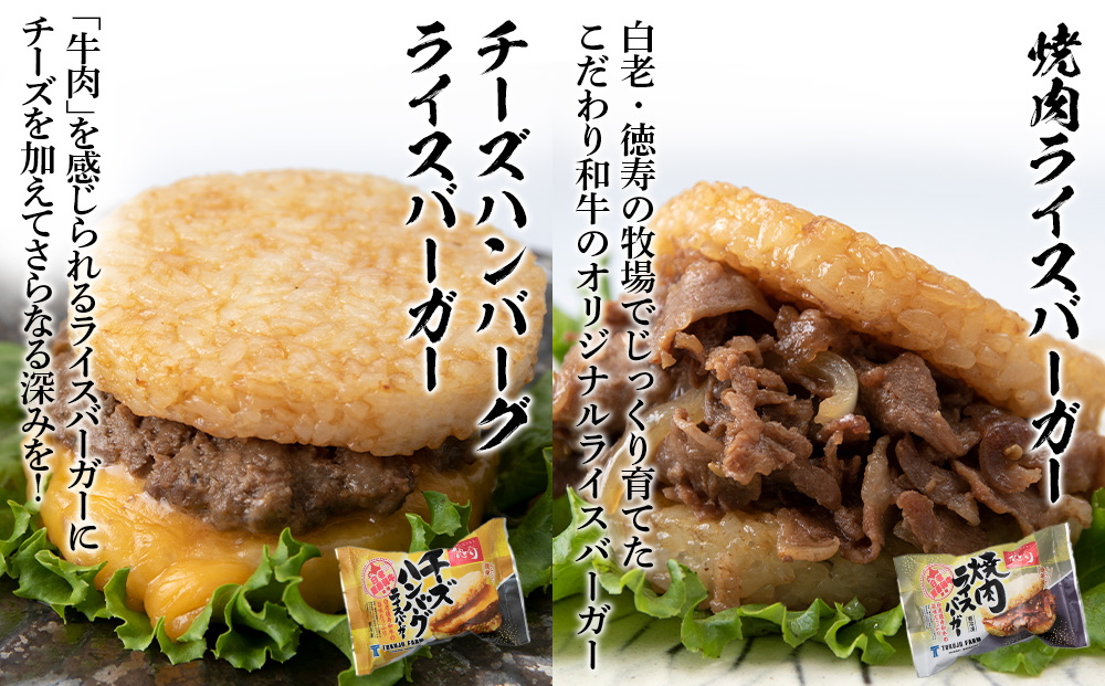 徳寿オリジナル詰め合わせ（焼肉ライスバーガー、チーズハンバーグライスバーガー、白老牛ハンバーグ、白老牛ビーフカレー） BJ080