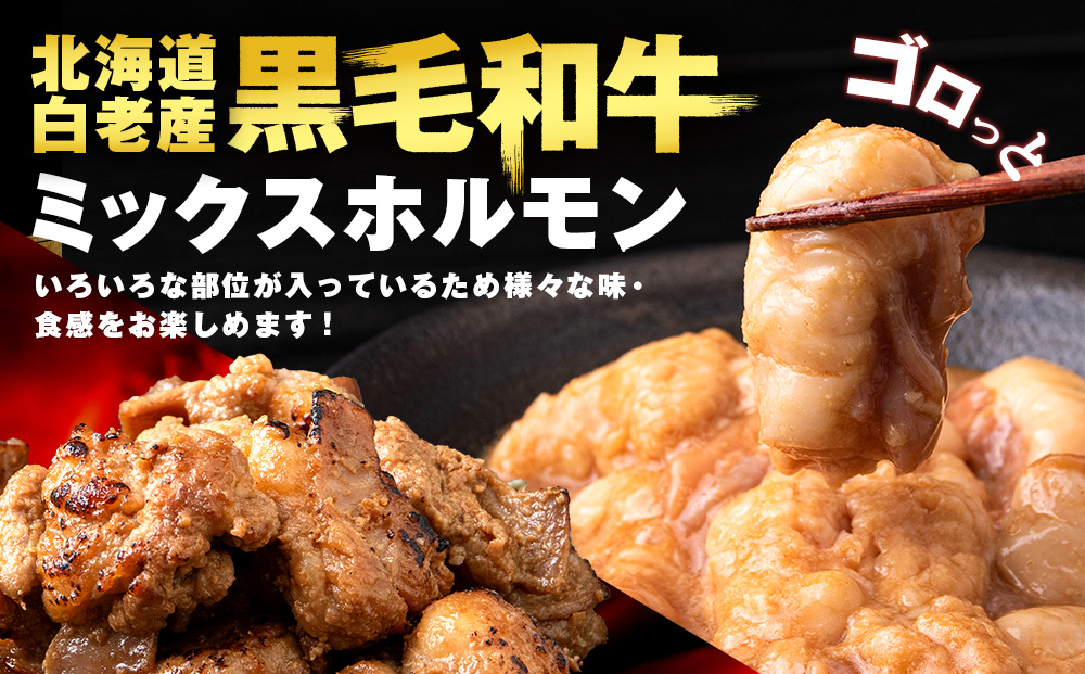 白老産黒毛和牛 味噌焼肉用MIXホルモン 2.4kg (400g×6パック)  7日営業日以内発送 焼肉 黒毛和牛 小分け 焼肉セット ホルモン ミックスホルモン 人気 数量限定 たっぷり大満足 グルメ 訳あり 国産 北海道産 CK012