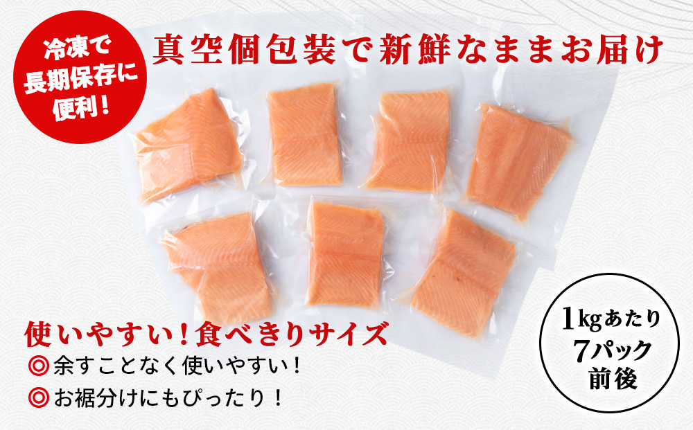 北海道産 サクラマス ロイン 2kg 生食可〈小田切水産〉 桜鱒 さくらます 北海道 AM140