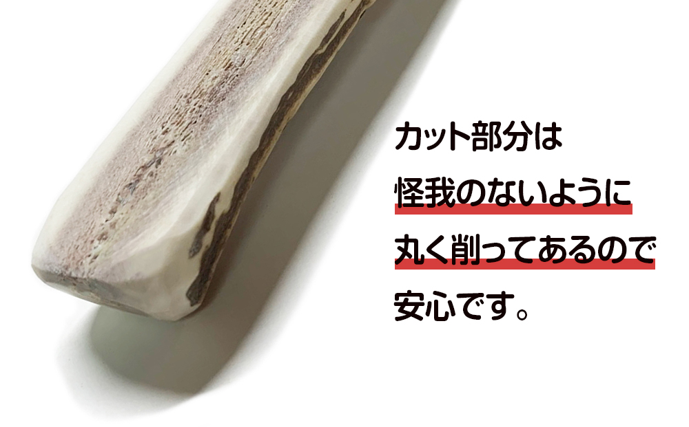 鹿の角 エゾシカ 犬のおもちゃ 『鹿角さん』 大型犬用　半割り　２本セット