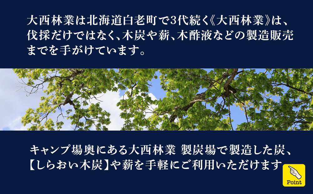 キャンプ場 利用補助券 ブウベツの森 北海道 白老町 （10,000円分）