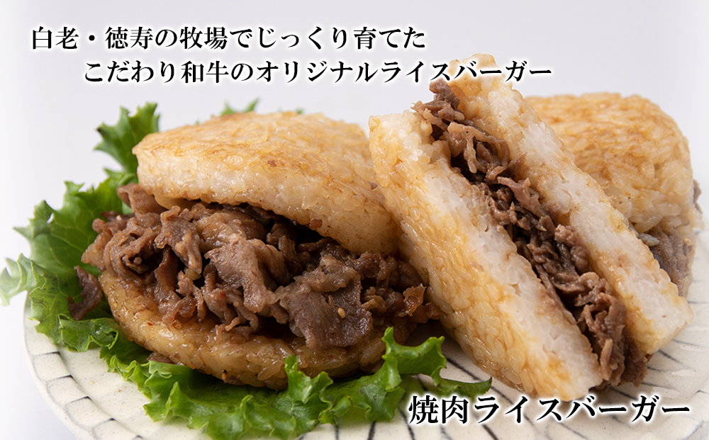 定期便 12カ月 和牛 ライスバーガー 食べ比べ 6個セット＜徳寿＞