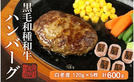 白老産 黒毛和牛ハンバーグ