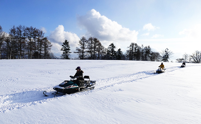 スノーモービル体験　ロングコース（約20分）2名様 体験チケット ペア  雪遊び スノーモービル