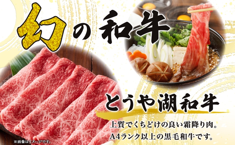 北海道 とうや湖和牛 肩ロース すき焼き用 500g 黒毛和種 黒毛和牛 霜降り ロース 和牛 国産牛 A4ランク 幻の和牛 ブランド牛 牛肉 赤身 甘い すき焼き とうや湖農業協同組合 送料無料