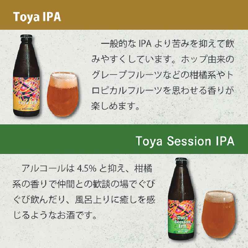 Lake Toya Beer クラフトビール 定番4種＋限定2本　計6本(紙コースター2枚付) 3カ月連続お届け