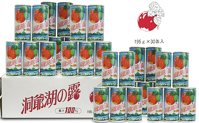 りんごジュース「洞爺湖の露」30本×2ケース　計60本お届け
