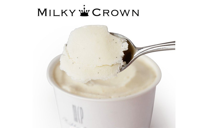 4カ月 定期便 ミルキークラウン プレミアムアイスクリーム（バニラ）90ml×10個