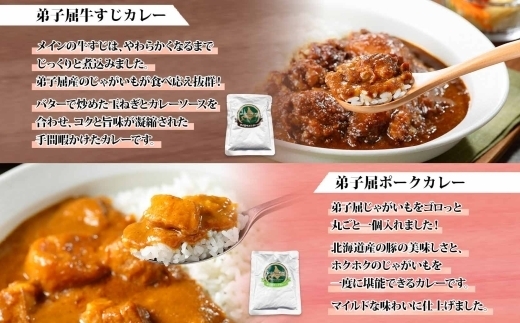 1447. 弟子屈 カレー 5種 食べ比べ 計10個 中辛 バターチキンカレー スープカレー ビーフカレー ポークカレー 牛すじカレー 業務用 レトルト  保存食 備蓄 非常食 常温 まとめ買い グルメ 23000円  北海道 弟子屈町