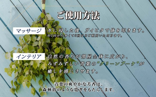 2025年 7月以降順次発送 1510. フレッシュ 白樺 ヴィヒタ 1束 北海道 白樺 ヴィヒタ アロマ ウィスク インテリア サウナグッズ サウナ テントサウナ 北海道 弟子屈町 10000円