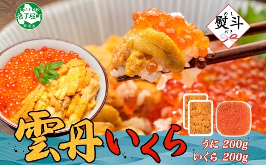 2497. 無地熨斗 ウニ チリ産 冷凍 いくら 二色丼 うに 雲丹 イクラ 魚卵 海鮮丼 うに丼 いくら丼 いくら醤油漬け 熨斗 のし 名入れ不可 贈り物 贈答用 送料無料 北海道 弟子屈町