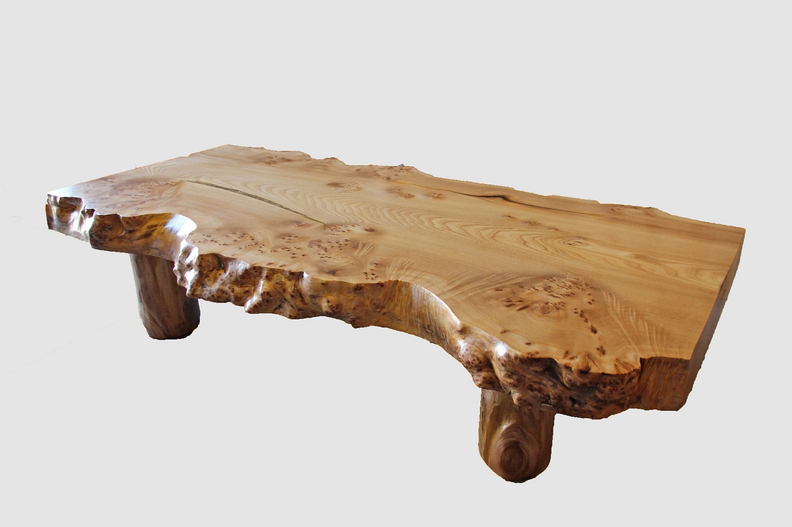 49】座卓（テーブル）ニレ・一枚天板【厚さ約7.5cm】 - ふるさと 