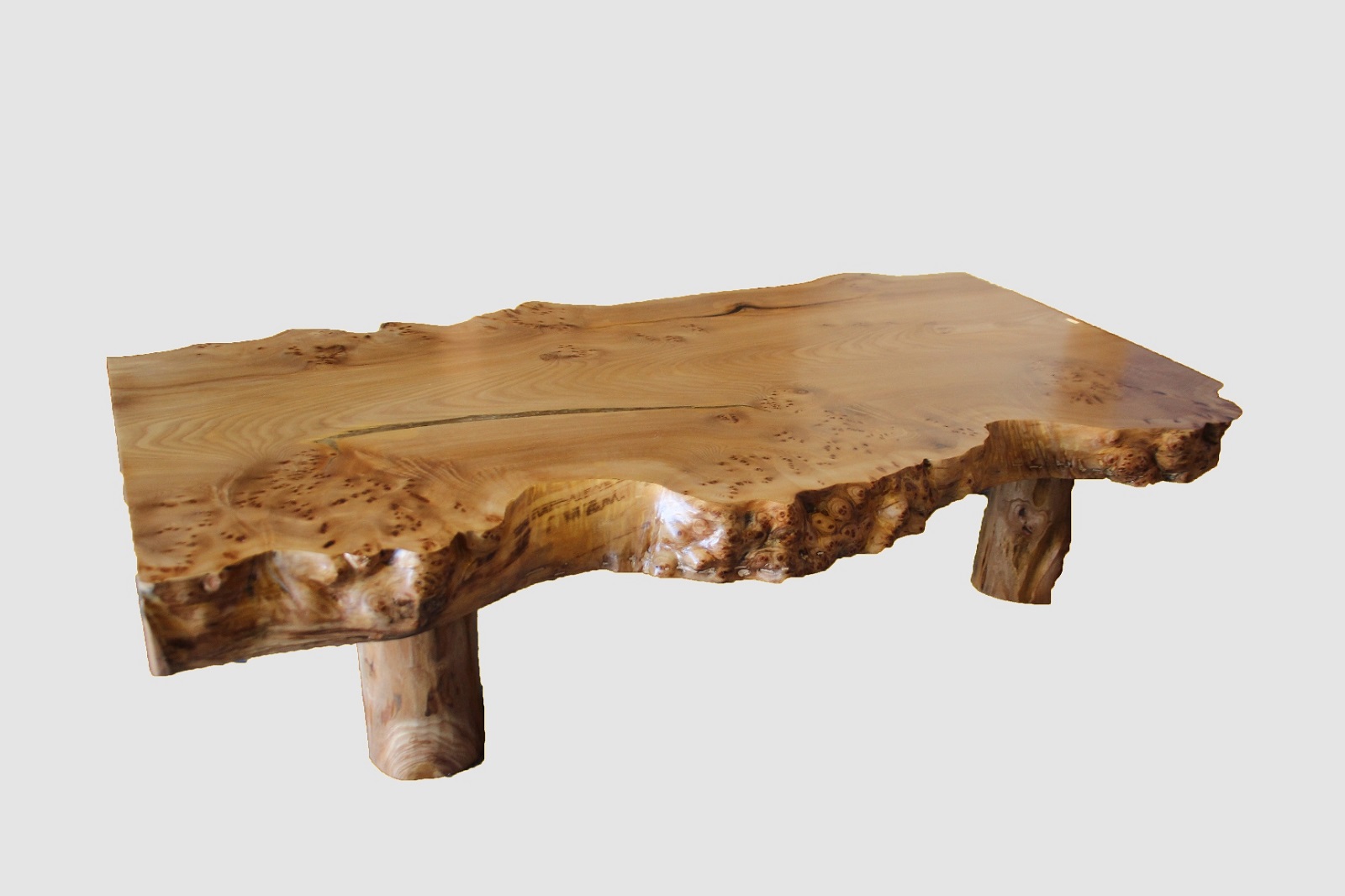 49】座卓（テーブル）ニレ・一枚天板【厚さ約7.5cm】 - ふるさと