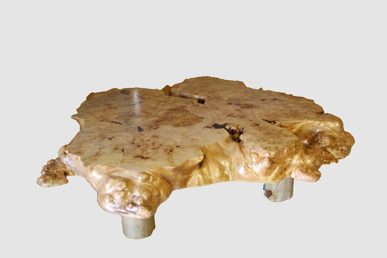 【46】座卓（テーブル）マカバ・一枚天板【厚さ約16.0cm】