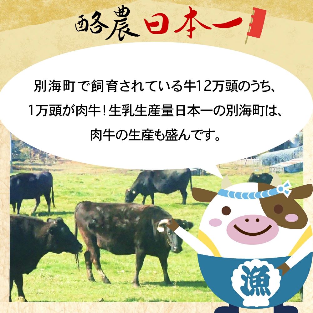 黒毛和牛「別海和牛」肩ロース600g すき焼き・しゃぶしゃぶ用【北海道別海町産】300g×2パック