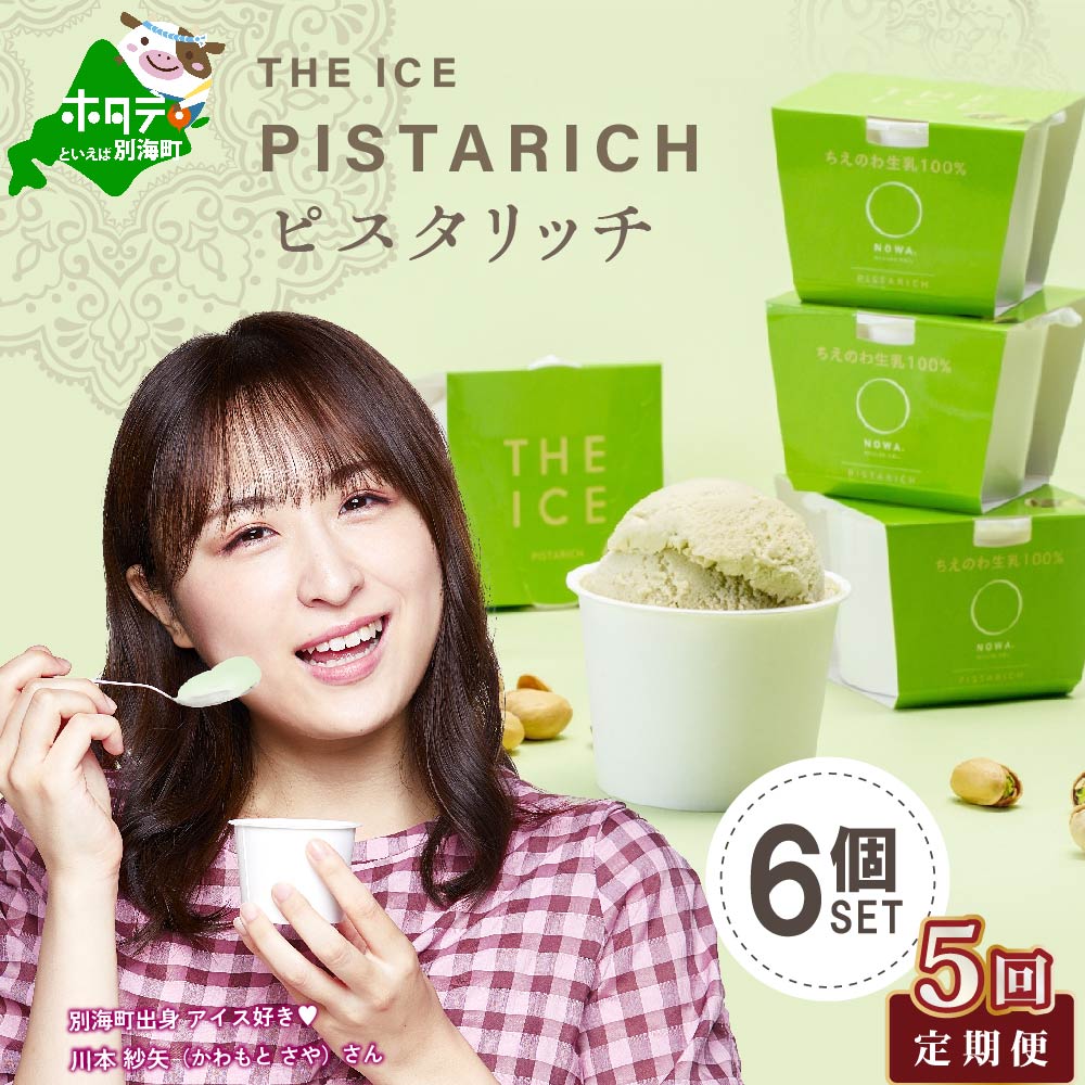 【毎月定期便】【THE ICE】ピスタリッチ6個セット×5ヵ月定期便【be003-1068-100-5】（J FARM AMUSE 株式会社）