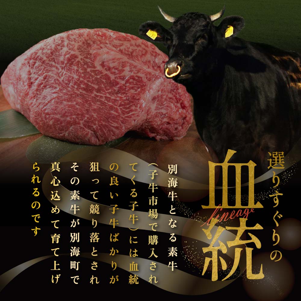 別海和牛 ロースステーキ （250g×2）+ハンバーグ （140g×2）【別海和牛】