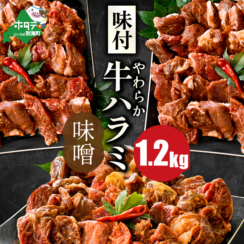 味付け ハラミ 濃厚 徳川味噌 1.2kg（400g×3パック）【NS0000042】