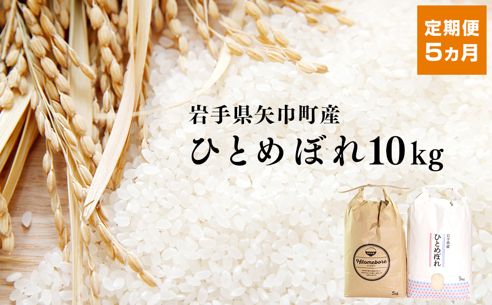 【定期便】粘り・つや・うま味・香りのバランスが良い令和6年産ひとめぼれ【10kg×5ヵ月】銅屋農産