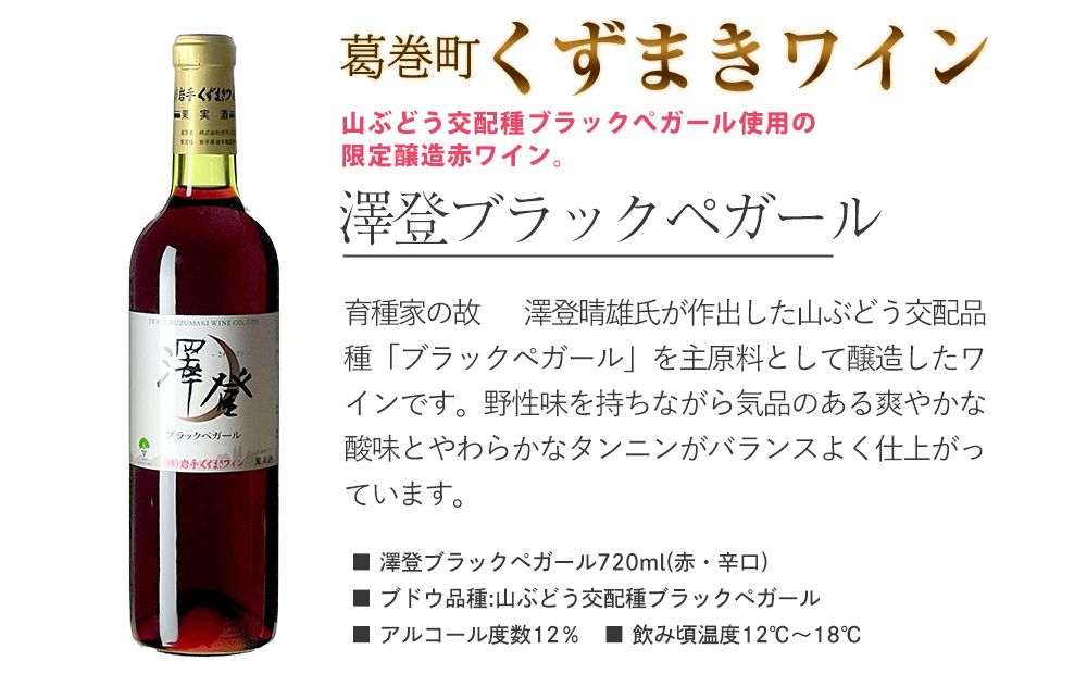 岩手県　矢巾町と葛巻町の人気返礼品 短角牛ハンバーグ6個と受賞歴ワイン「澤登ブラックペガール赤720ml」セット