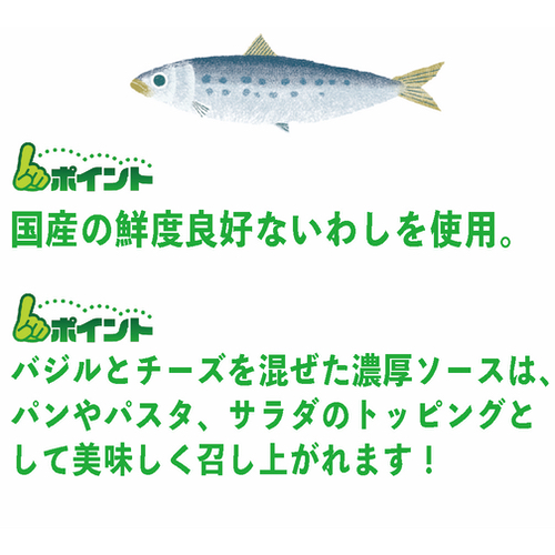 いわしバジルソース 170g×24缶【DHA・EPA・長期保存可能】 [気仙沼市物産振興協会 宮城県 気仙沼市 20563377] 