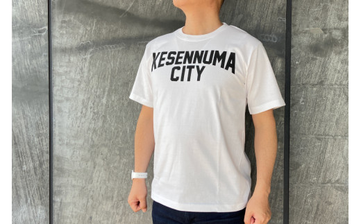 Tシャツ 気仙沼 KESENNUMA CITY Tシャツ Lサイズ ホワイト 1枚 [愛隣オフセット印刷社 宮城県 気仙沼市 20563762] ご当地Tシャツ メンズ レディス 半袖 お土産 