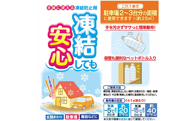 融雪剤　凍結してもササっと安心500ml×2