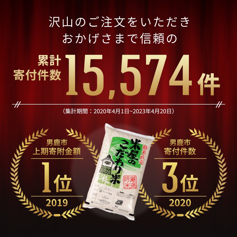 定期便 令和4年産『米屋のこだわり米』あきたこまち 白米 5kg×2袋 5ヶ月連続発送（合計 50kg）＜秋田県男鹿市＞