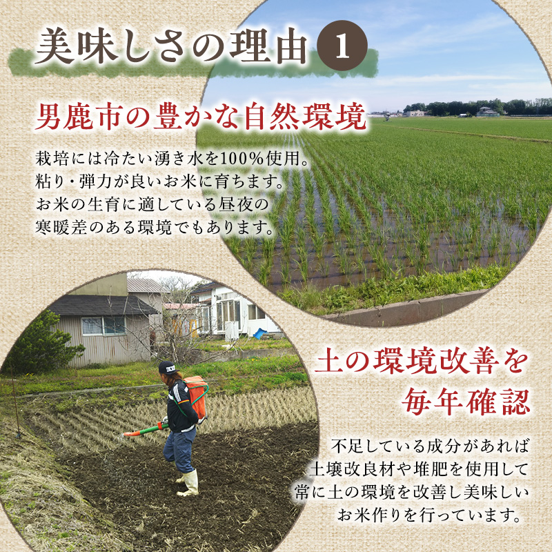 【令和6年産】あきたこまち 精米 10kg 秋田県 男鹿市産 吉元耕業