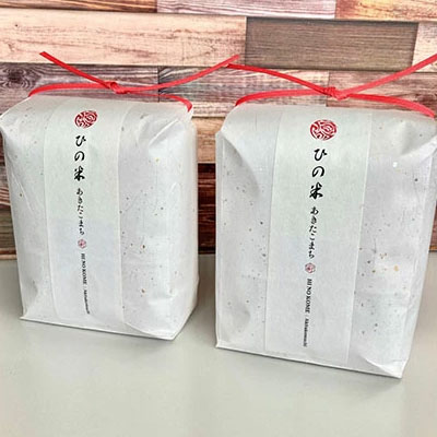 《定期便》4kg×12ヶ月 秋田県産 あきたこまち 玄米 2kg×2袋 神宿る里の米「ひの米」（お米 小分け 1年）