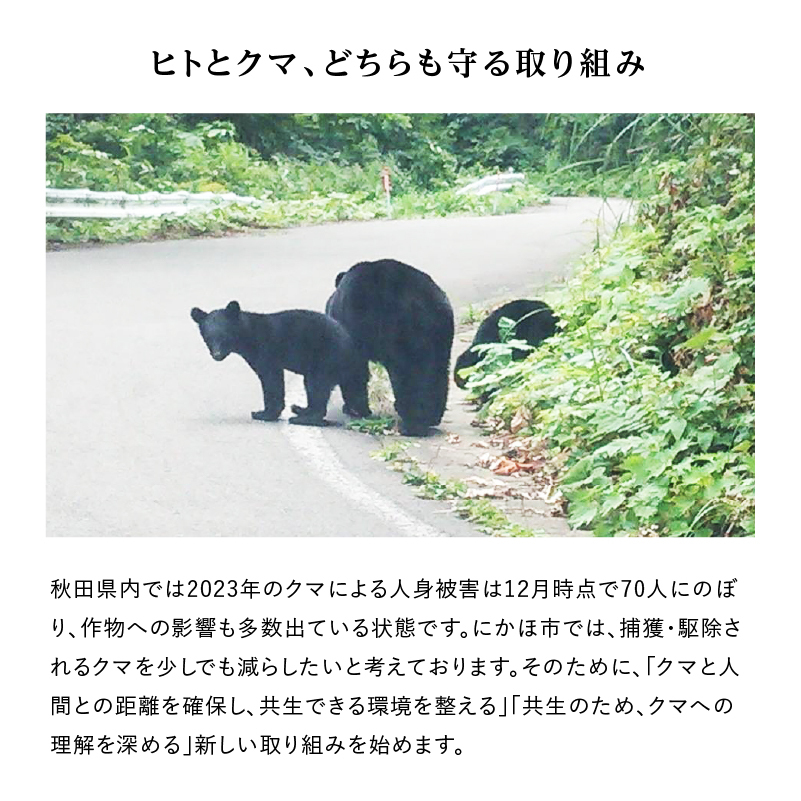 《クマといい距離プロジェクト》寄附のみ9,000円