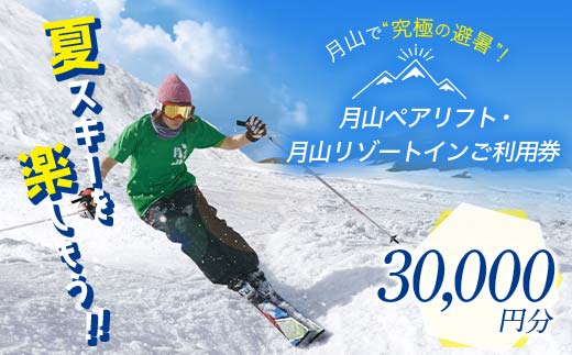 FYN9-396 山形県西川町 月山リゾート・スキー場で使える 月山観光開発利用券 30000円分